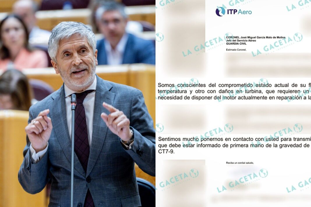 Ministerio del Interior expone a pilotos de Guardia Civil contra narcotráfico a volar con turbinas dañadas Ministerio del Interior expone a pilotos de Guardia Civil contra narcotráfico a volar con turbinas dañadas